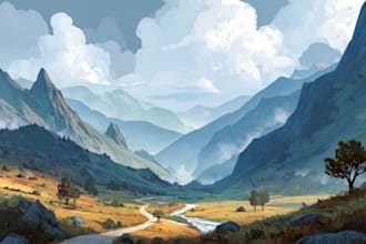 design detailed fantasy landscapes