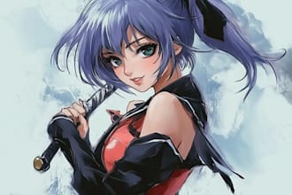 design anime banner for youtube twitch and gaming