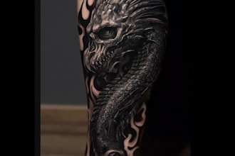design a modern and minimalist tattoo design