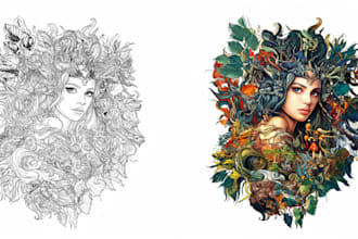 design a tattoo in black and white or in color
