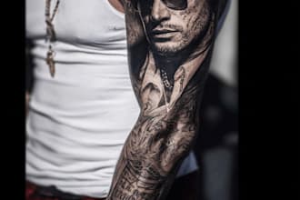draw original hand drawn vintage tattoo art