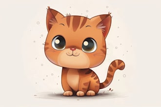 draw you a cartoon cat or kawaii cat
