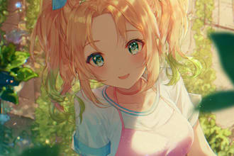 draw kawaii anime illustration, vtuber fanarts for summer