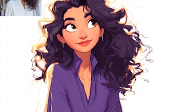 paint your cartoon portrait in disney style