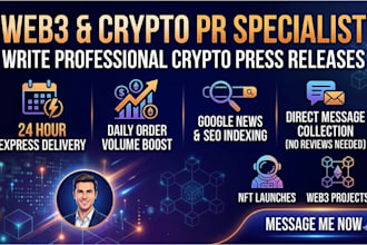 rite a professional crypto press release for your nft or web3 launch