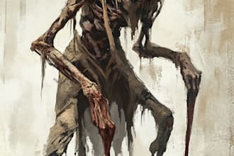 draw unique dark horror fantasy characters