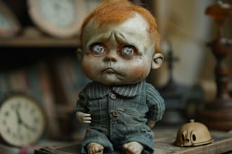 draw your photo, pet, or fandom as a custom cry baby art toy character