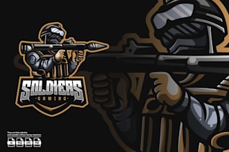 design modern attractive veteran, soldier logo