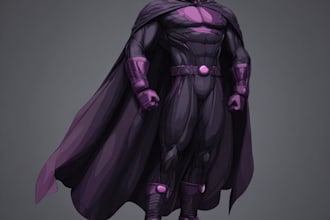 do superhero or villain character designe