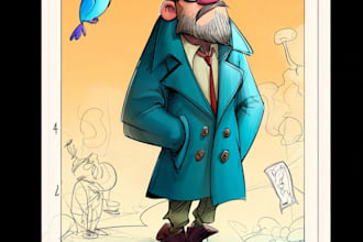 draw cartoon mascot character illustration