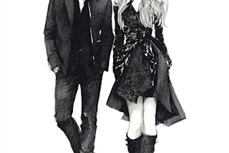 create a simple fashion illustration