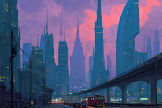 making a cyberpunk futuristic city