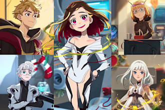 draw anime character design sheet