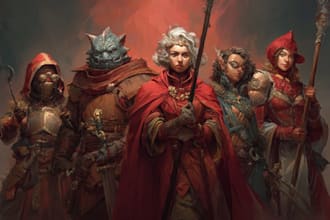draw fantasy character or  design for dnd illustration