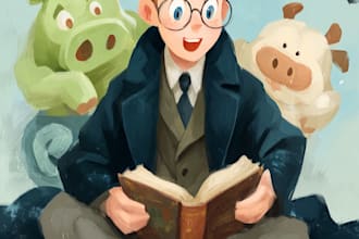 children book illustrations and children book cover