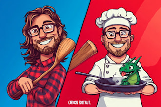turn your idea into fun cartoon illustration
