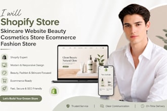 shopify store skincare website beauty cosmetics store ecommerce fashion store