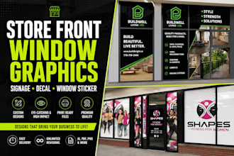 design storefront window graphics, signage, decals and shop branding