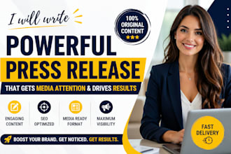 craft a professional press release for PR, brand awareness, and media coverage