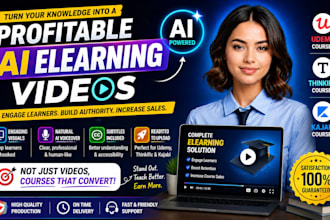 create ai elearning videos for udemy, thinkific, and kajabi course promo