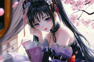design anime banner with clean and modern layout