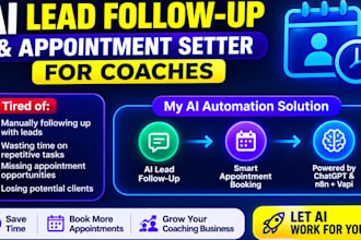 build ai lead follow up with n8n, vapi, chatgpt, appointment setter for coaches