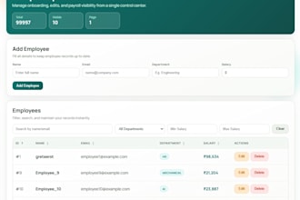 build angular admin dashboard with dot net backend and crud operations