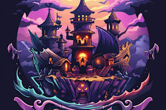 draw a fantasy logo and branding high level