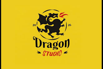 create modern dragon logo t shirt design