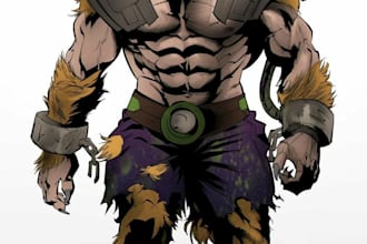 create custom cartoon or superhero sketch