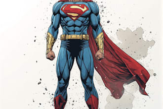 do a superhero character art