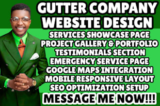 design gutter company website guttering site gutter repair site contractor site