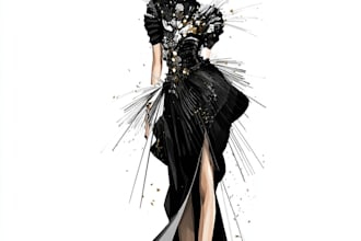 draw fashion and colorfull digital illustration