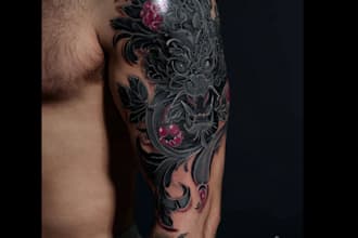 design a unique tattoo studio and tattoo artist logo