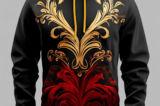 make trendy streetwear hoodie design with mockup
