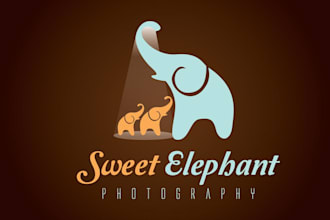 design a modern elephant minimalist luxury business logo