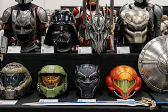design 3d paint and paint custom cosplay helmet mask and armor