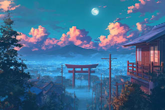 draw anime background, landscape illustrations