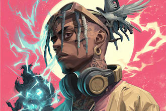 custom anime album cover art that grabs attention