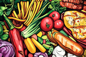 food pop art of your food pop art