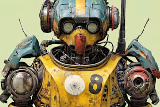 do  custom mecha robot art