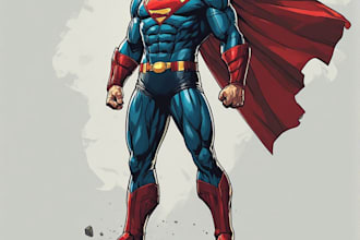 amazing superhero character for comics