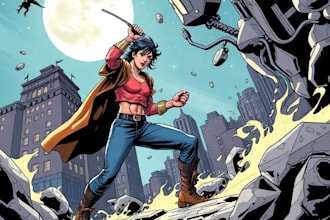 comic book illustration with comic book illustrator