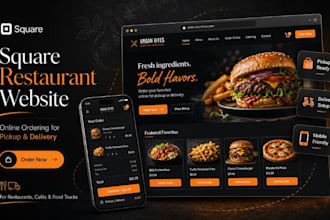build square restaurant online ordering website