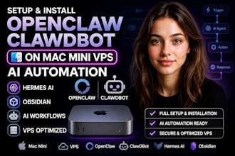 setup install openclaw clawdbot on mac mini vps ai automation hermes ai obsidan