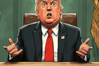 do digital political cartoon for political cartoon