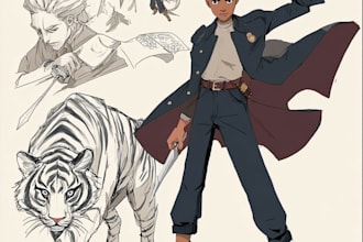 do anime character art for you