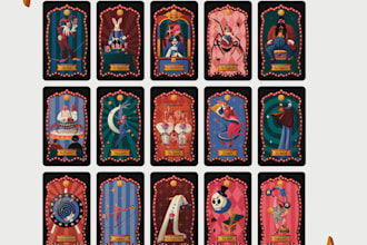 design tarot card oracle card tcg art nouveau playing card playmat card game