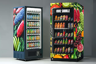 do creative vending machine wrap design