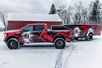 design a custom vehicle wrap, cars, pickups, trailers, etc
